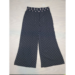 Loft Women's SZ 4 Trouser Dress Pants Career Wide Legg Pockets Black